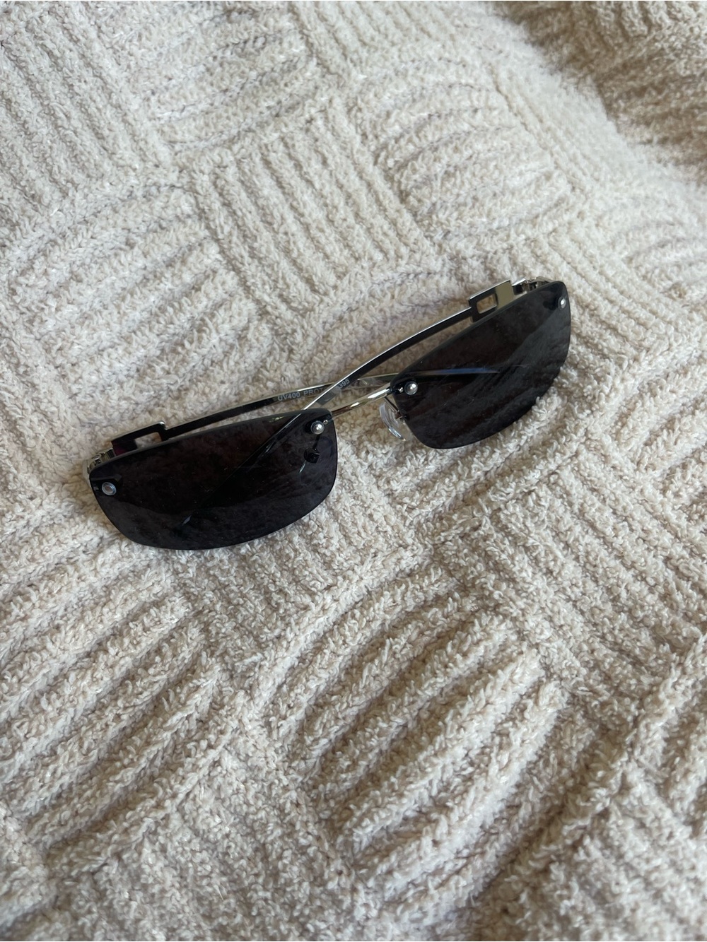 GENTLE MONSTER Rimless Sunglasses in Black and Silver